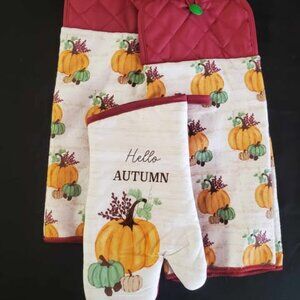 Fall Kitchen Hanging Towel Set
